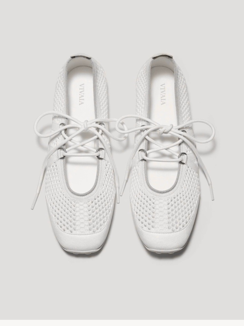 Vivaia Cecily White Mesh Ballet Sneaker Sneakerina Size 10.5 - Picture 10 of 14